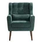 Fauteuil de lecture confortable du milieu du siècle en tissu chenille