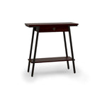 Console en bois Empiria avec tiroir et cadre en métal doré satiné