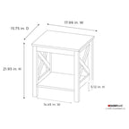 Table d'appoint à deux niveaux avec étagère inférieure Xanadu Hill X-Frame