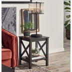 Table d'appoint à deux niveaux avec étagère inférieure Xanadu Hill X-Frame