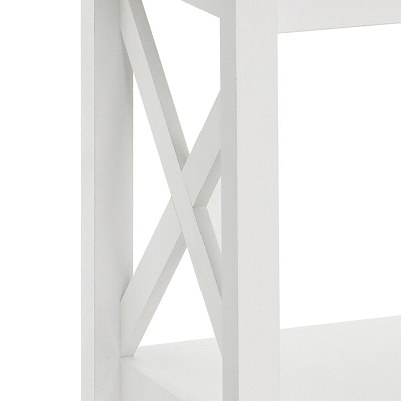 Table d'appoint à deux niveaux avec étagère inférieure Xanadu Hill X-Frame