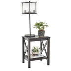 Table d'appoint à deux niveaux avec étagère inférieure Xanadu Hill X-Frame