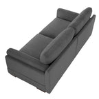 Canapé causeuse moderne en velours côtelé de 228 cm à assise profonde