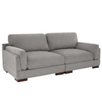 Canapé causeuse moderne en velours côtelé de 228 cm à assise profonde