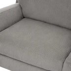 Canapé causeuse moderne en velours côtelé de 228 cm à assise profonde