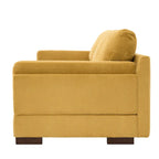 Canapé causeuse moderne en velours côtelé de 228 cm à assise profonde