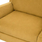 Canapé causeuse moderne en velours côtelé de 228 cm à assise profonde