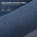 Fauteuil pivotant moderne à 360 degrés avec housse amovible aspect lin