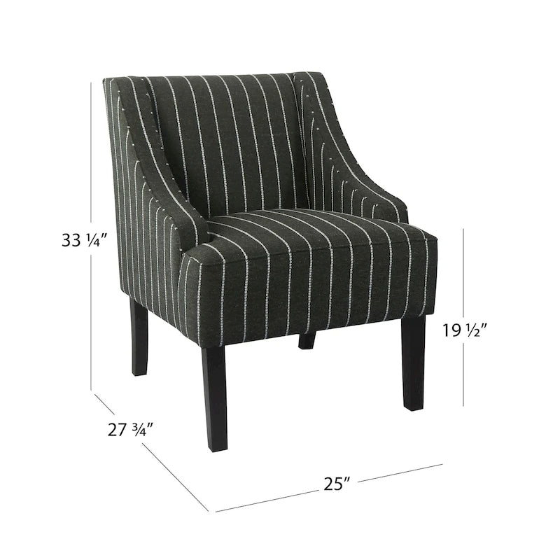 Fauteuil d'appoint classique HomePop avec accoudoirs incurvés