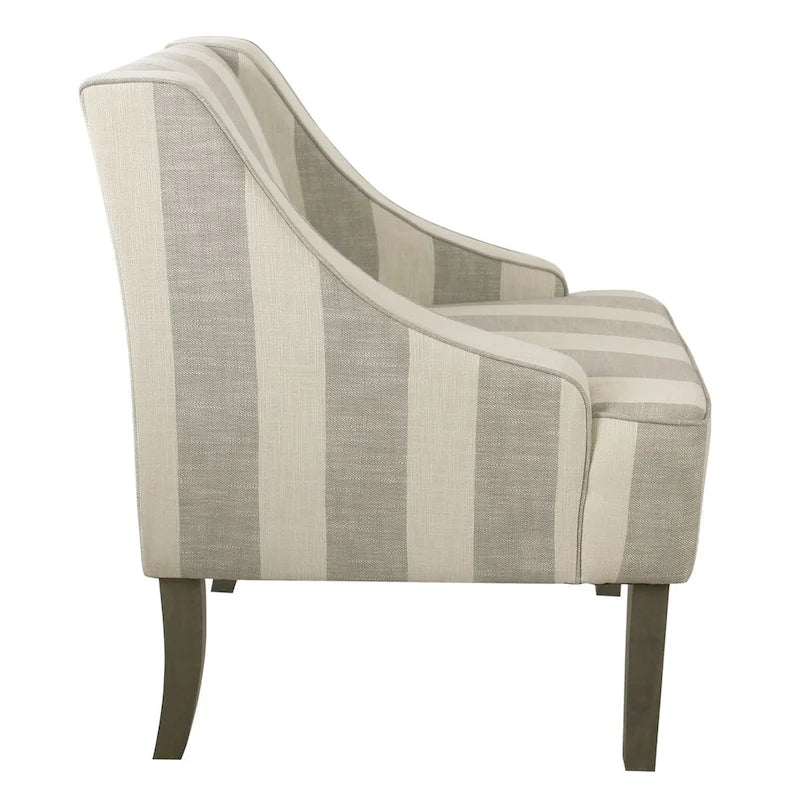 Fauteuil d'appoint classique HomePop avec accoudoirs incurvés