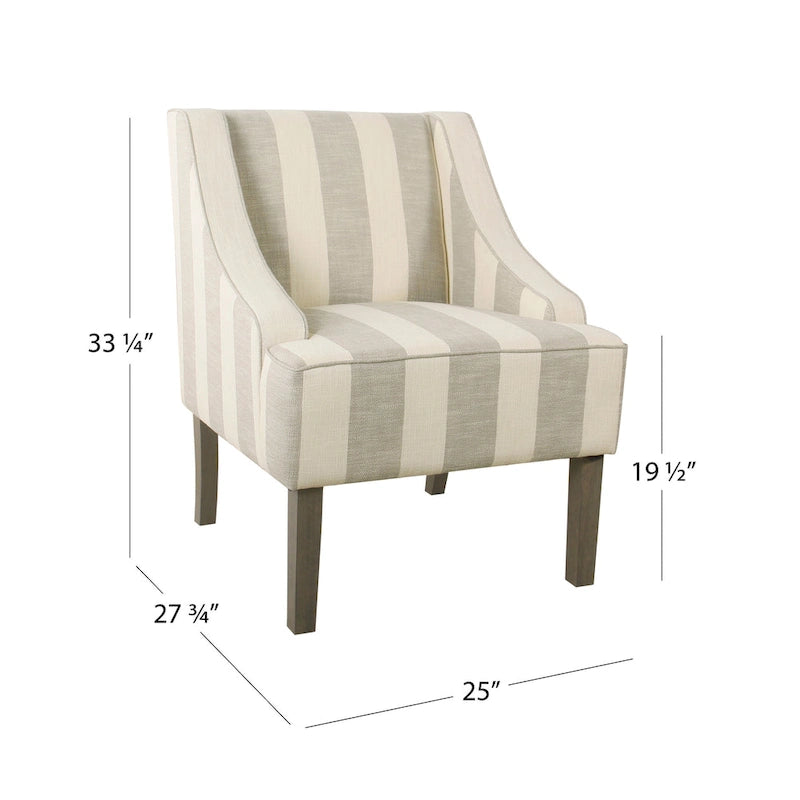 Fauteuil d'appoint classique HomePop avec accoudoirs incurvés