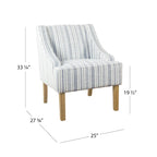 Fauteuil d'appoint classique HomePop avec accoudoirs incurvés