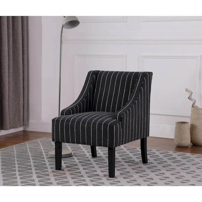 Fauteuil d'appoint classique HomePop avec accoudoirs incurvés