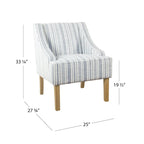 Fauteuil d'appoint classique HomePop avec accoudoirs incurvés