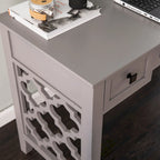 Bureau avec 3 tiroirs de rangement et motif décoratif en quadrilobe