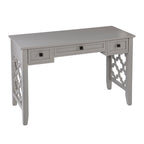 Bureau avec 3 tiroirs de rangement et motif décoratif en quadrilobe