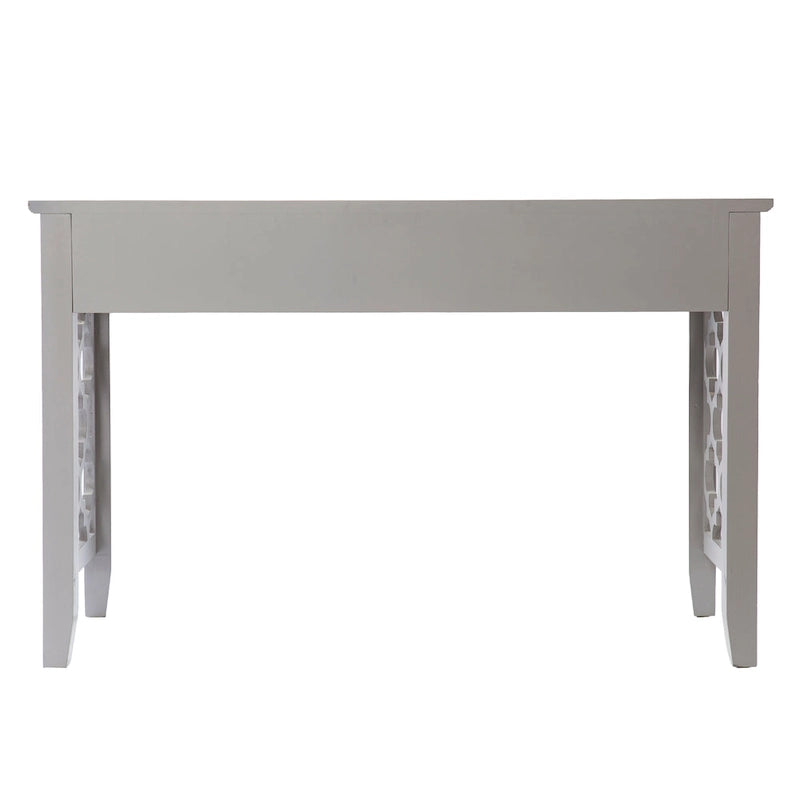 Bureau avec 3 tiroirs de rangement et motif décoratif en quadrilobe