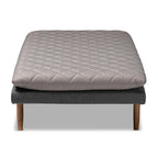 Canapé-lit en bois rembourré de style moderne du milieu du siècle – Élégant futon