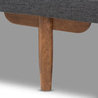 Canapé-lit en bois rembourré de style moderne du milieu du siècle – Élégant futon