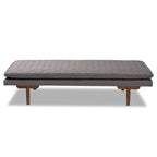 Canapé-lit en bois rembourré de style moderne du milieu du siècle – Élégant futon