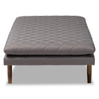 Canapé-lit en bois rembourré de style moderne du milieu du siècle – Élégant futon