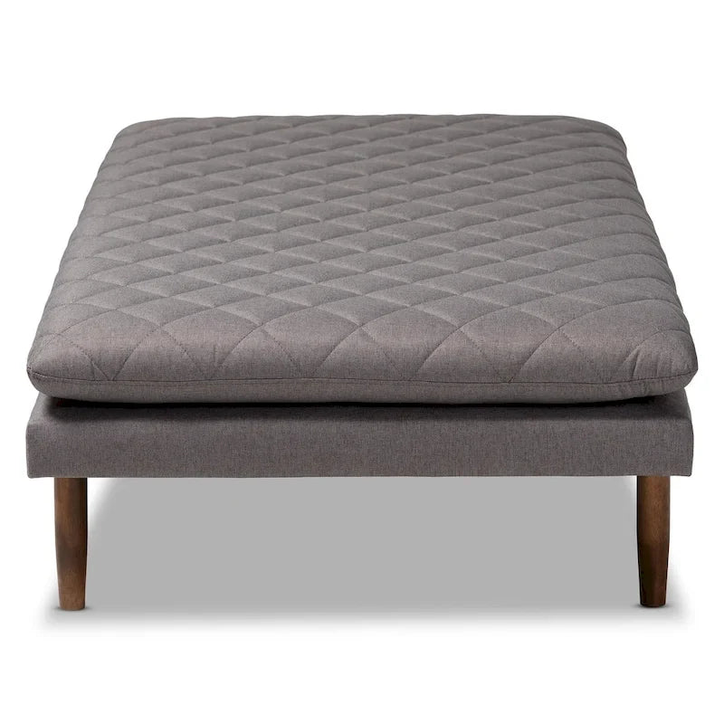 Canapé-lit en bois rembourré de style moderne du milieu du siècle – Élégant futon