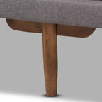 Canapé-lit en bois rembourré de style moderne du milieu du siècle – Élégant futon