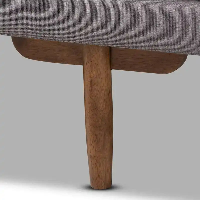 Canapé-lit en bois rembourré de style moderne du milieu du siècle – Élégant futon