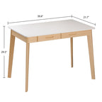 Bureau en bois de 39,4W, bureau d'écriture, bureau d'ordinateur