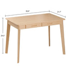 Bureau en bois de 39,4W, bureau d'écriture, bureau d'ordinateur