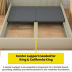Sommier tapissier en deux parties de 3,8 cm pour support de matelas – Entièrement assemblé, Gris