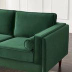 Canapé en velours de style moderne du milieu du siècle pour salon – 88" de large, sarcelle