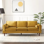 Canapé en velours de style moderne du milieu du siècle pour salon – 88" de large, sarcelle