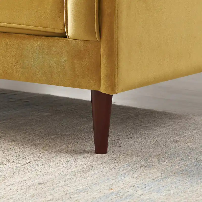 Canapé en velours de style moderne du milieu du siècle pour salon – 88" de large, sarcelle