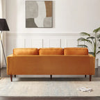Canapé en velours de style moderne du milieu du siècle pour salon – 88" de large, sarcelle