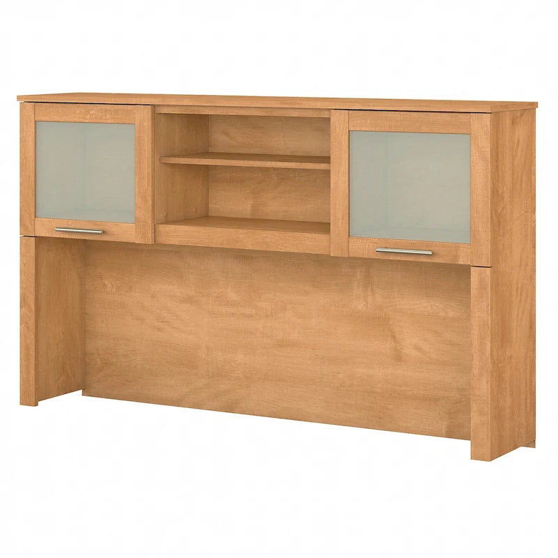 Haut de bibliothèque Somerset 60W pour bureau en L – Fini gris cendré