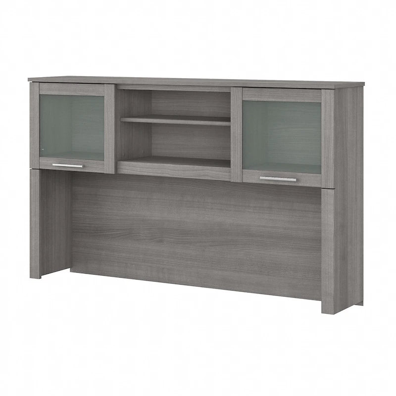Haut de bibliothèque Somerset 60W pour bureau en L – Fini gris cendré