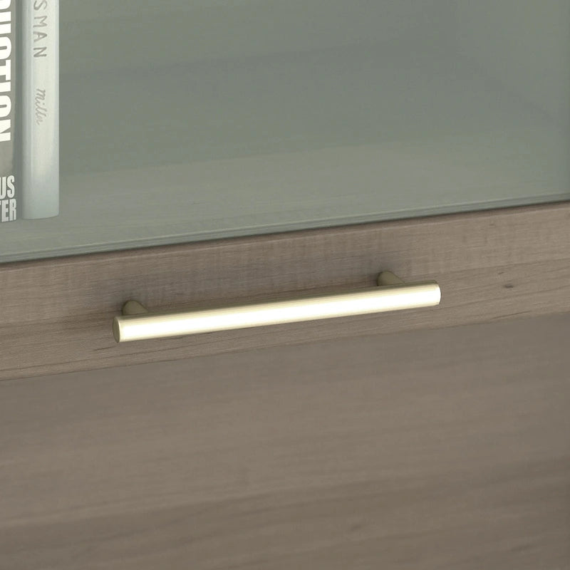 Haut de bibliothèque Somerset 60W pour bureau en L – Fini gris cendré