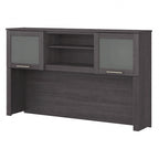 Haut de bibliothèque Somerset 60W pour bureau en L – Fini gris cendré