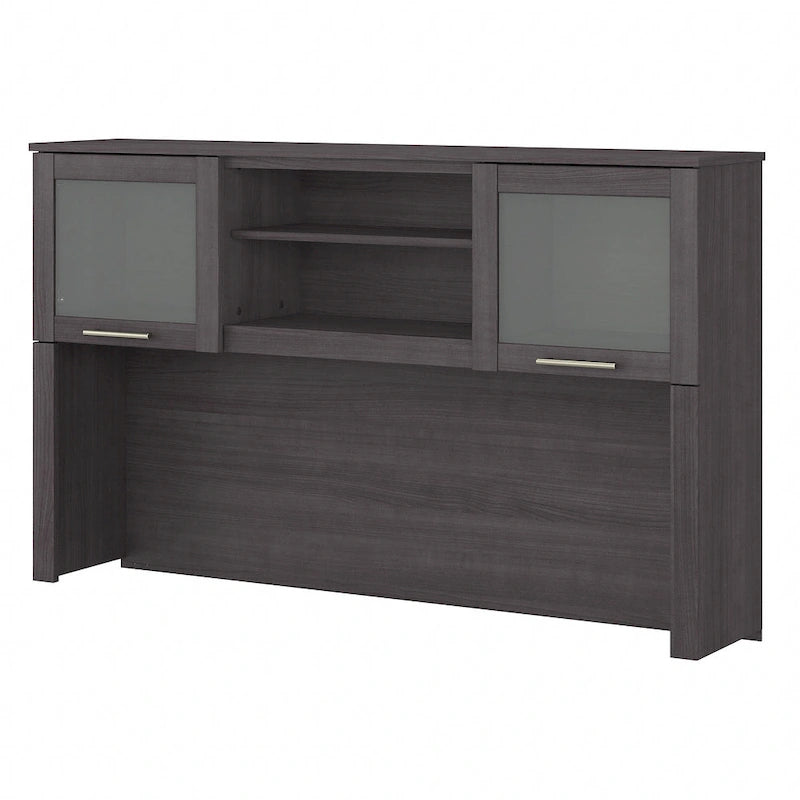 Haut de bibliothèque Somerset 60W pour bureau en L – Fini gris cendré