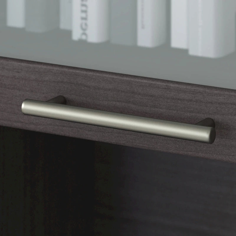 Haut de bibliothèque Somerset 60W pour bureau en L – Fini gris cendré