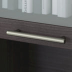 Haut de bibliothèque Somerset 60W pour bureau en L – Fini gris cendré