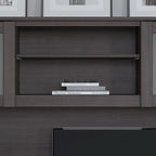 Haut de bibliothèque Somerset 60W pour bureau en L – Fini gris cendré