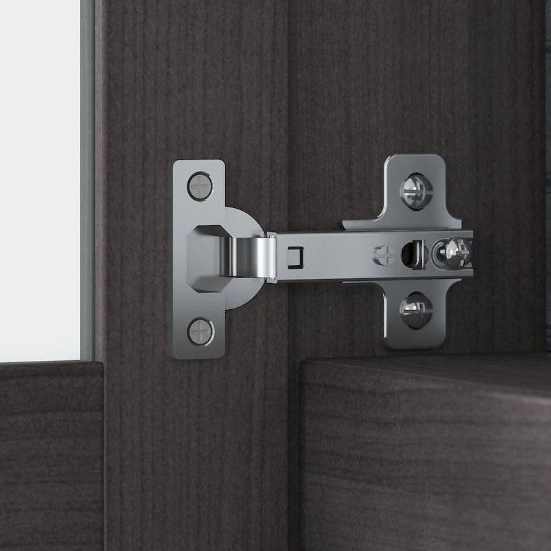 Haut de bibliothèque Somerset 60W pour bureau en L – Fini gris cendré