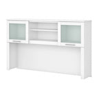 Haut de bibliothèque Somerset 60W pour bureau en L – Fini gris cendré