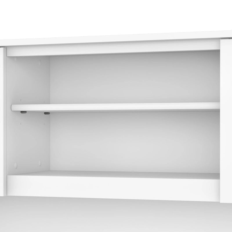 Haut de bibliothèque Somerset 60W pour bureau en L – Fini gris cendré