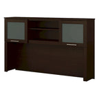 Haut de bibliothèque Somerset 60W pour bureau en L – Fini gris cendré