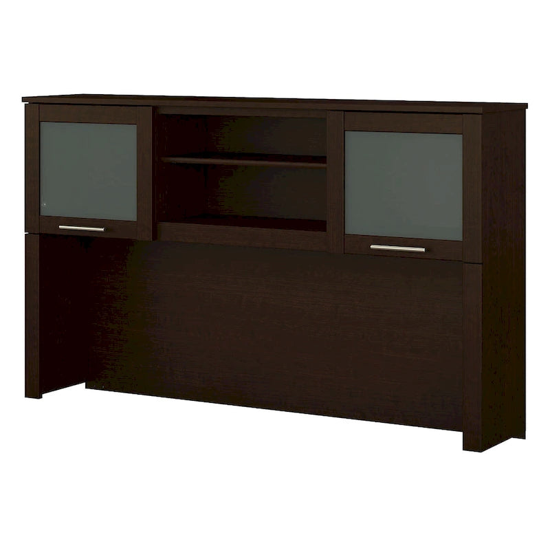 Haut de bibliothèque Somerset 60W pour bureau en L – Fini gris cendré