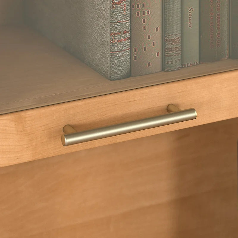 Haut de bibliothèque Somerset 60W pour bureau en L – Fini gris cendré