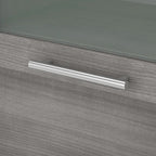 Haut de bibliothèque Somerset 60W pour bureau en L – Fini gris cendré